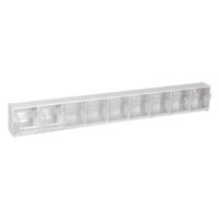 ST S9 Stala Set 9 blanc Display 601x75 Étagère blanche avec 9 compartiments transparents sur fond blanc