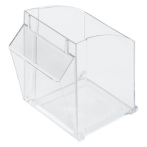 Boîte en plastique transparent pour présentation sur fond blanc