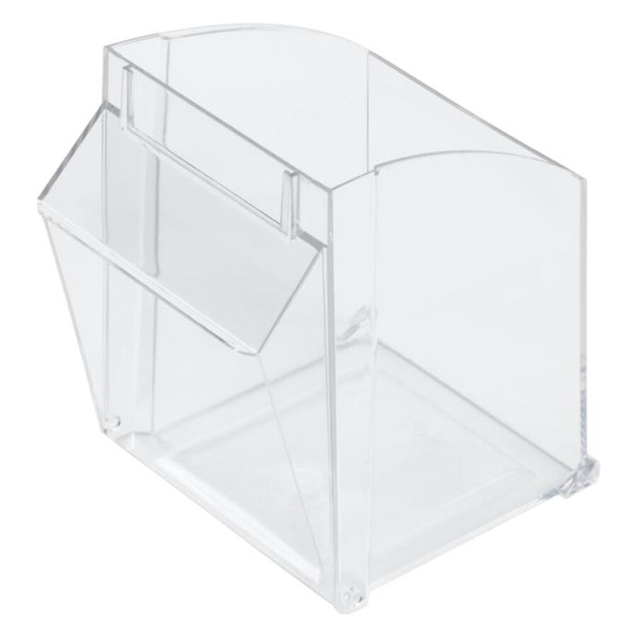 Boîte en plastique transparent pour présentation sur fond blanc