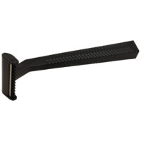 Rasoir jetable noir Nitras en acier Rasoir jetable noir en acier chirurgical 316L sur fond blanc