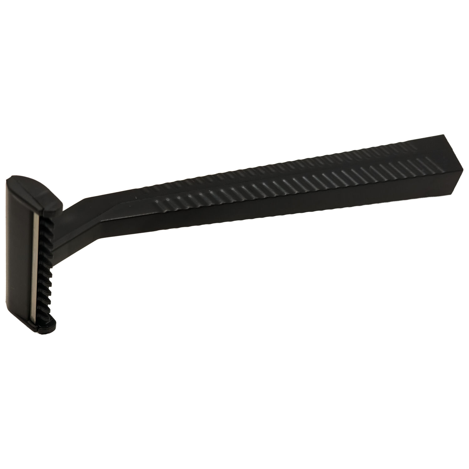 Rasoir jetable noir Nitras en acier Rasoir jetable noir en acier chirurgical 316L sur fond blanc