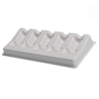 Support de cartouches blanc en plastique, rectangulaire avec 10 emplacements