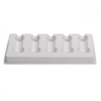 Support de cartouches blanc avec 5 inserts sur fond blanc