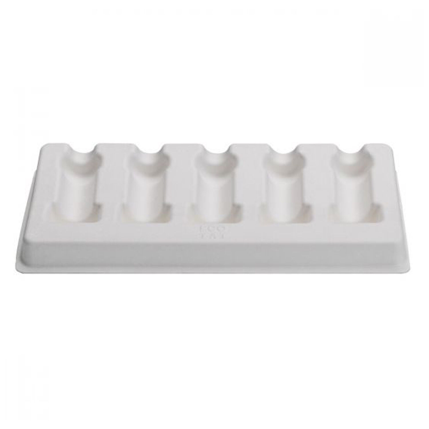 Support de cartouches blanc avec 5 inserts sur fond blanc