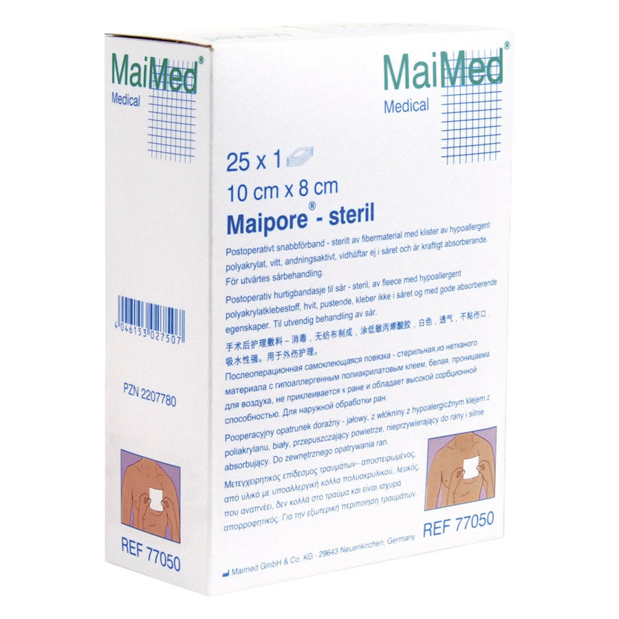 Pansement stérile rapide 10 x 8 cm Emballage du pansement stérile MaiMed Maipore 10 x 8 cm
