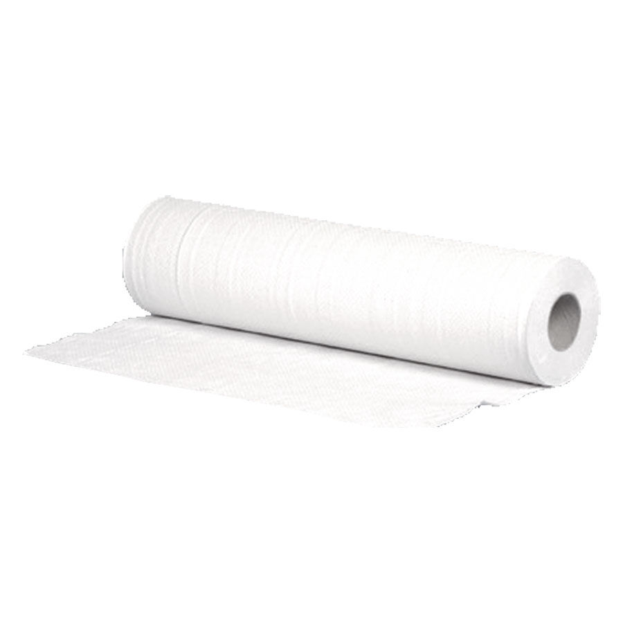 Wildcat - Papier crêpé médical, blanc, 2 couches Rouleau de papier crêpé médical blanc, 2 couches, sur fond blanc