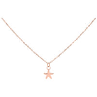 Wildcat Little Starfish Collier Roségold Roségoldene Collier mit einem kleinen Seestern-Anhänger auf weißem Hintergrund