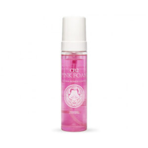Bouteille avec mousse rose, Aloe Tattoo CB2, 220 ml, sur fond blanc