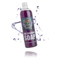 Auafee Ink Cleaning Soap 500 ml bouteille Bouteille de savon violette avec logo Auafee et éclaboussures sur fond blanc