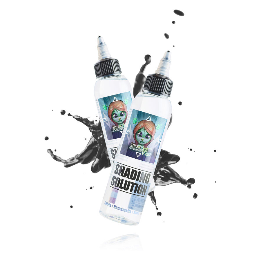 Auafee Shading Solution 125ml bouteille Deux bouteilles de Auafee Shading Solution sur fond blanc avec encre noire