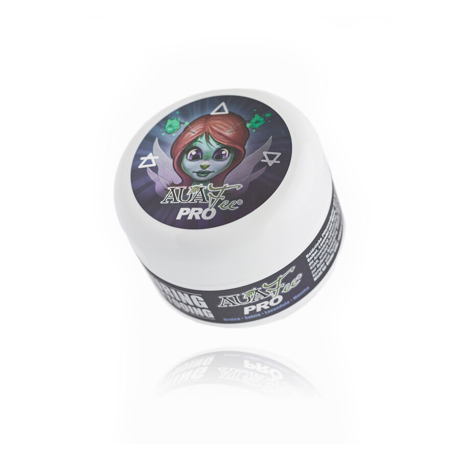Auafee Pro Tattoo Butter 150ml Pot Pot blanc Auafee Pro Tattoo Butter avec illustration colorée sur le couvercle