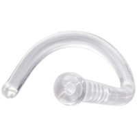 Basique clou de nez avec disque blanc Clou de nez transparent avec disque blanc sur fond blanc