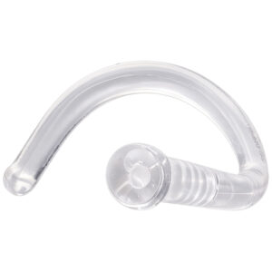 Clou de nez transparent avec disque blanc sur fond blanc