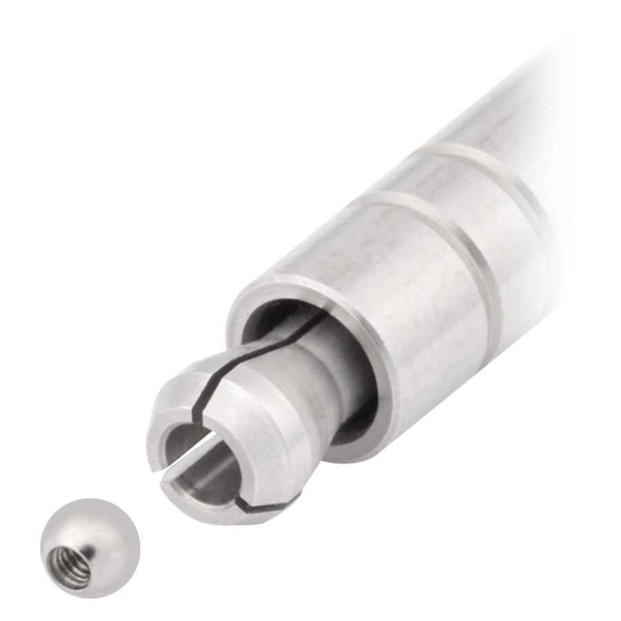 Kit de supports à billes en acier inoxydable Wildcat Support à billes en acier inoxydable avec bille sur fond blanc