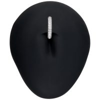 Clicker de nombril avec cristaux, argent Clicker de nombril argenté multi-joyaux sur fond noir