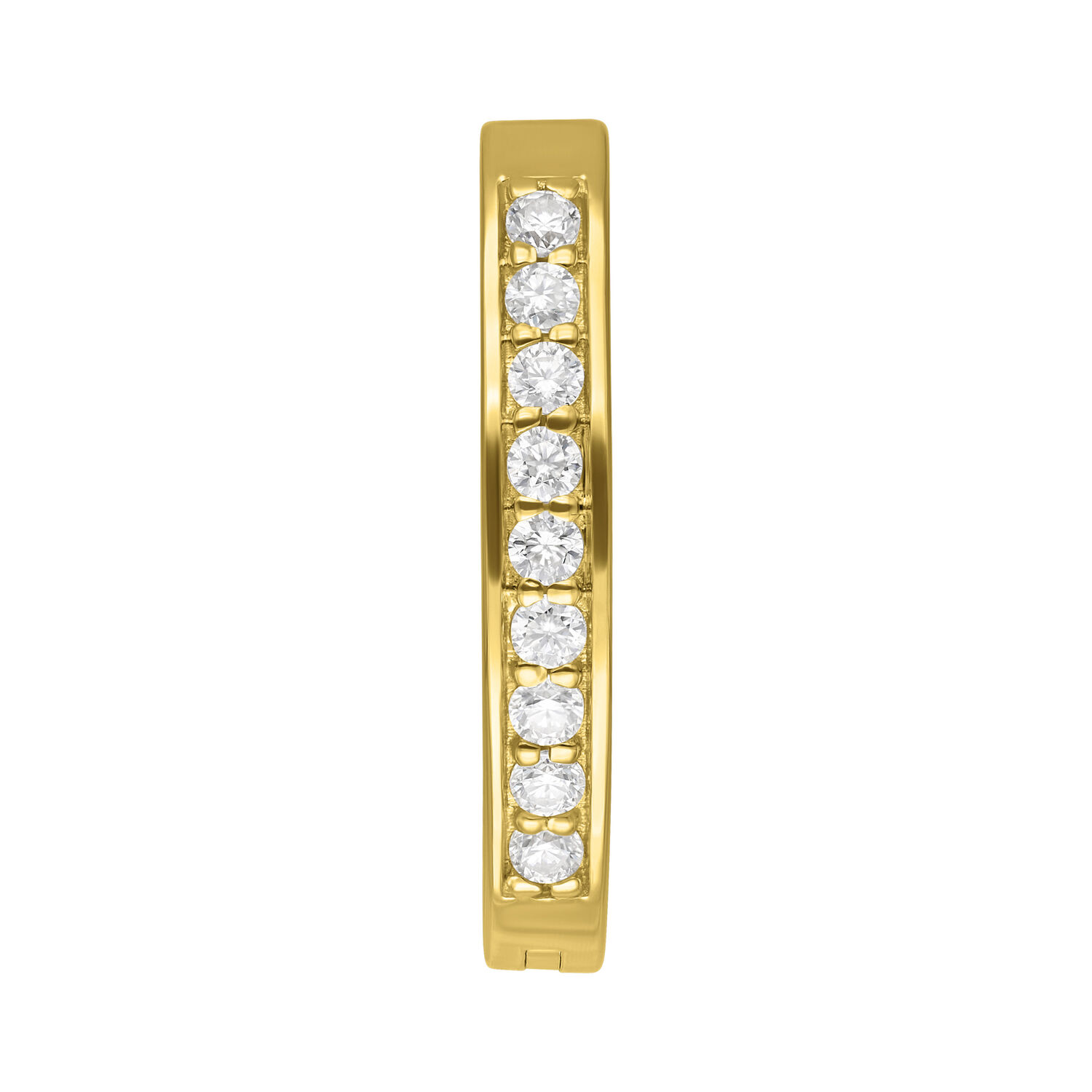 Clicker de nombril en or 14K avec moissanite Anneau de nombril en or avec cristaux de moissanite sur fond blanc