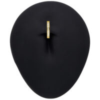 Clicker de nombril en or 14K avec moissanite Clicker de nombril en or avec cristaux de moissanite sur fond noir