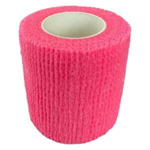 Grip bandage rose, non tissée, sur fond blanc
