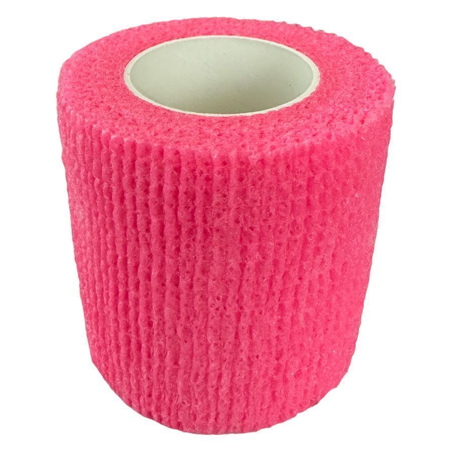 Grip bandage rose, non tissée, sur fond blanc