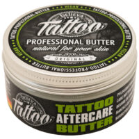 Believa Tattoo Butter, 35 ml boîte Boîte ronde Believa Tattoo Butter, design vert-noir, 35 ml