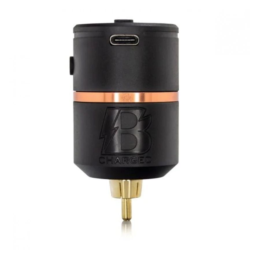 Bishop Wireless Alimentation V2 Noire Alimentation Bishop Wireless V2 noire avec port USB sur fond blanc