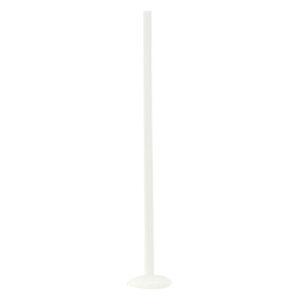 Longue tige Bioplast blanche, 1.6 mm d'épaisseur, 45 mm de longueur sur fond blanc