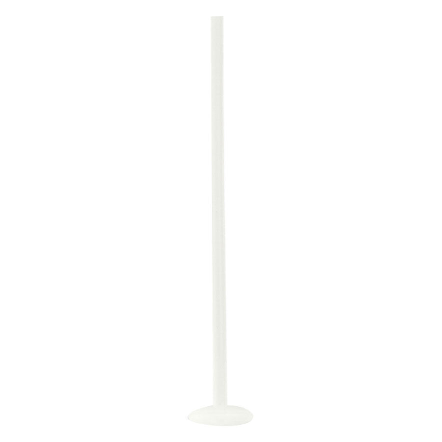 Longue tige Bioplast pour labrets, 1.6 x 45 mm Longue tige Bioplast blanche, 1.6 mm d'épaisseur, 45 mm de longueur sur fond blanc