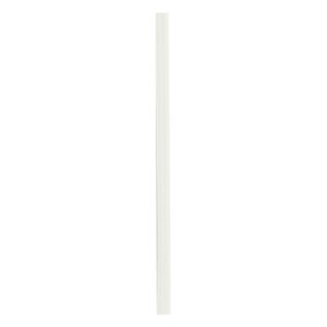Tige de piercing droite blanche en bioplast sur fond blanc