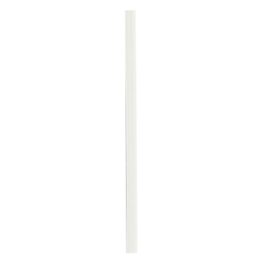 Basic Thin Barre droite en blanc Tige de piercing droite blanche en bioplast sur fond blanc