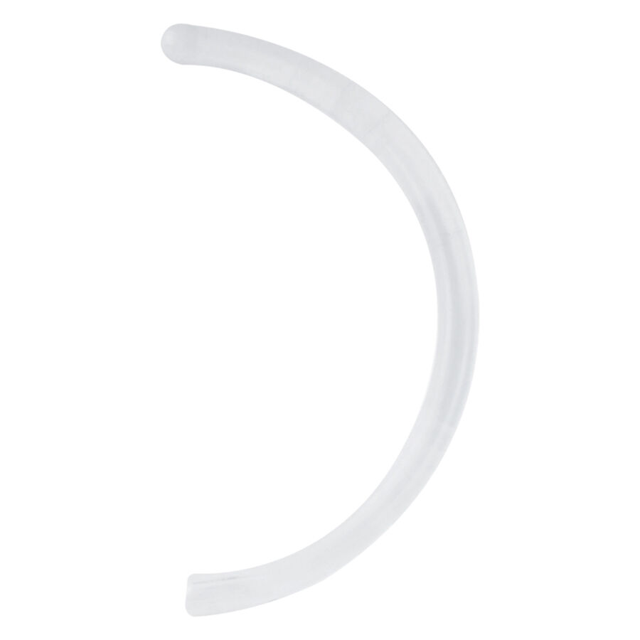 Tige Push-Fit Transparente 30mm Tige Push-Fit transparente courbée en Bioplast sur fond blanc