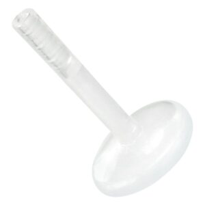 Barre de labret en PTFE clair de Wildcat sur fond blanc