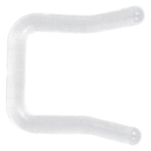 Septum Keeper transparent et courbé en Bioplast flexible sur fond blanc