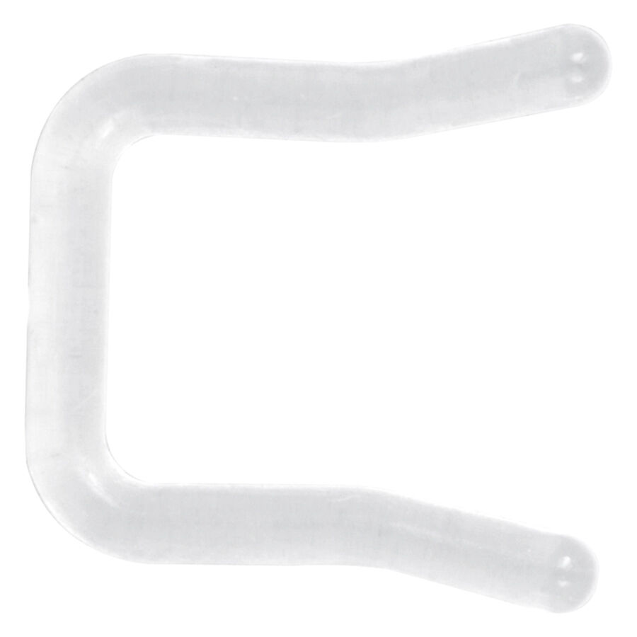 Septum Keeper transparent en Bioplast Septum Keeper transparent et courbé en Bioplast flexible sur fond blanc