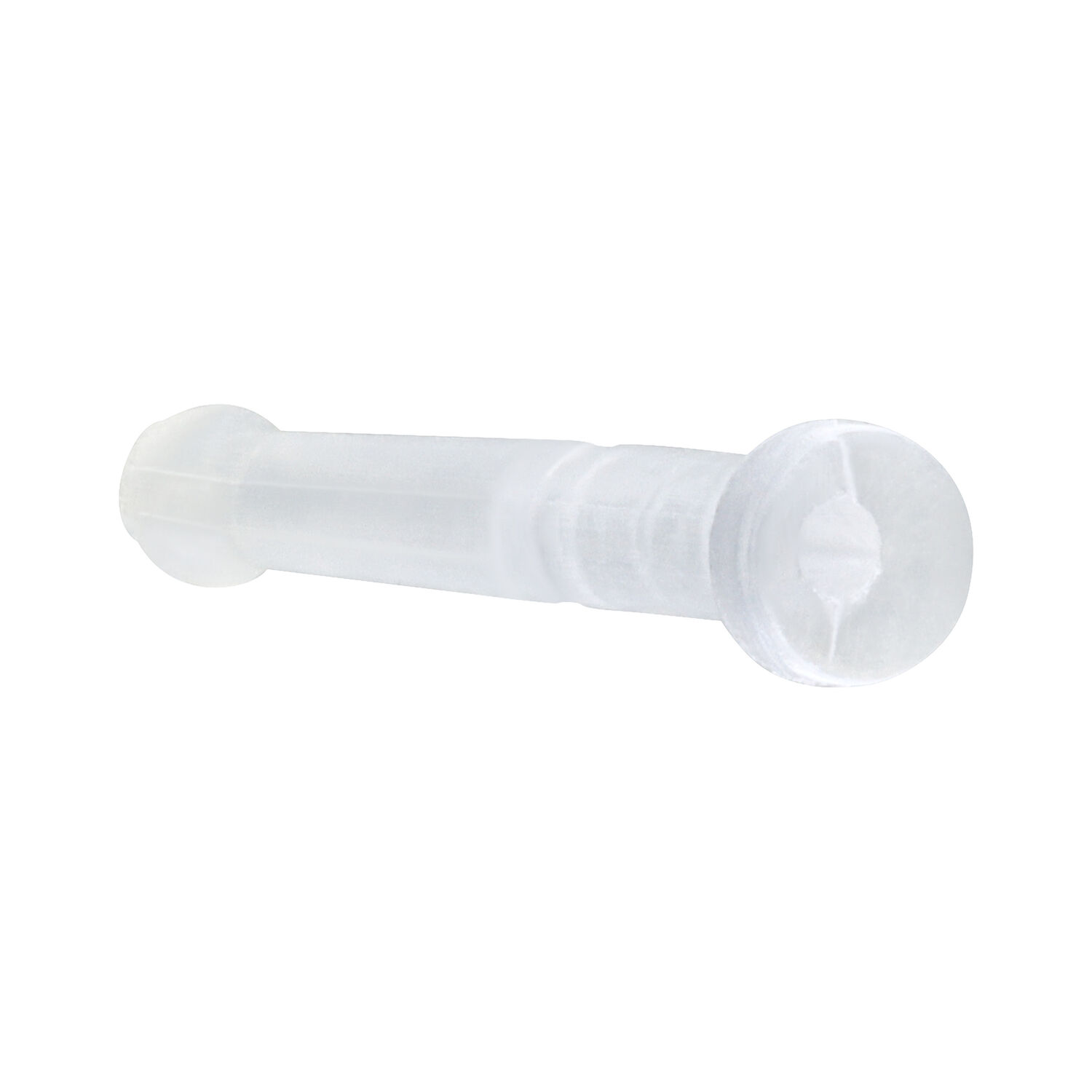 Clou de nez en bioplastique clair avec boule Clou de nez transparent en bioplastique avec boule sur fond blanc