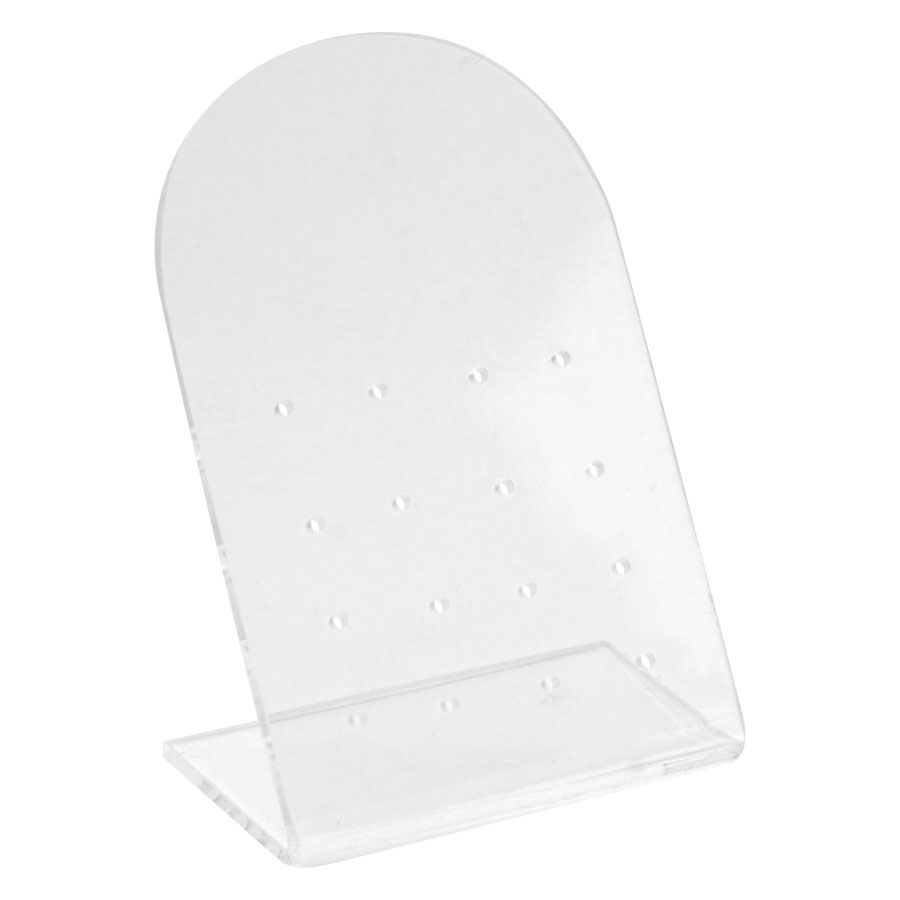Wildcat® - Présentoir transparent pour labrets Présentoir en acrylique transparent pour 16 labrets sur fond blanc