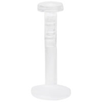 Labret transparent en bioplast sur fond blanc