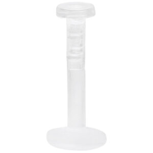 Labret transparent en bioplast sur fond blanc