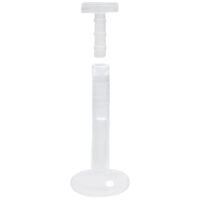 Barre Labret transparente en Bioplast avec filetage Push-Fit sur fond blanc