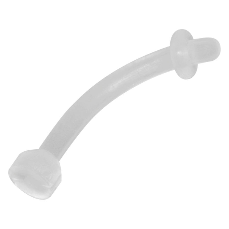 Retainer transparent 1,6 mm pour piercings Retainer transparent en PMMA, tige courbée, unisexe