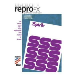Repro FX Papier de transfert thermique avec motifs violets et logo Spirit