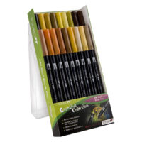 Tombow Dual Brush Pen Set en couleurs terre Set de 18 Tombow Dual Brush Pens en tons terre sur fond blanc