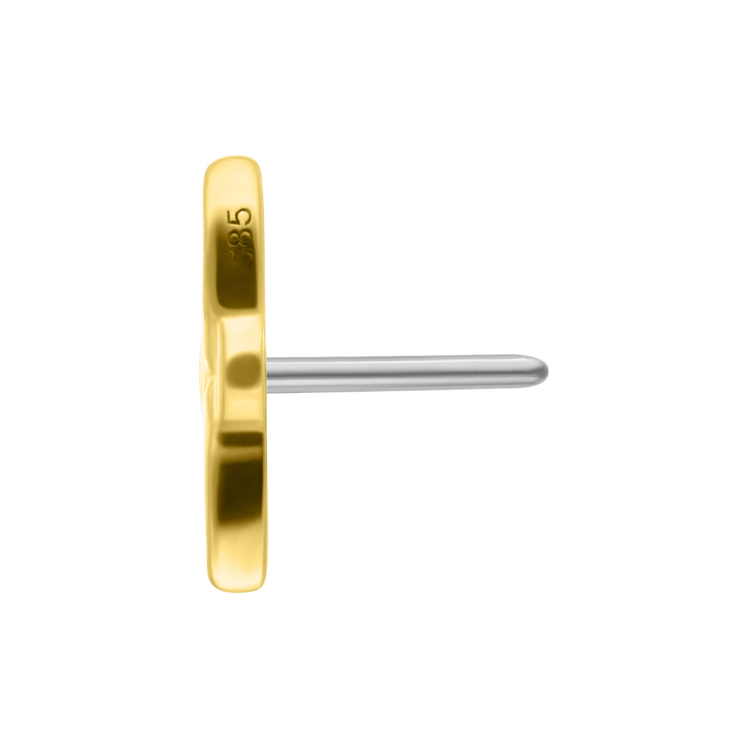 Embout Lotus en or avec filetage Push-Fit sur fond blanc