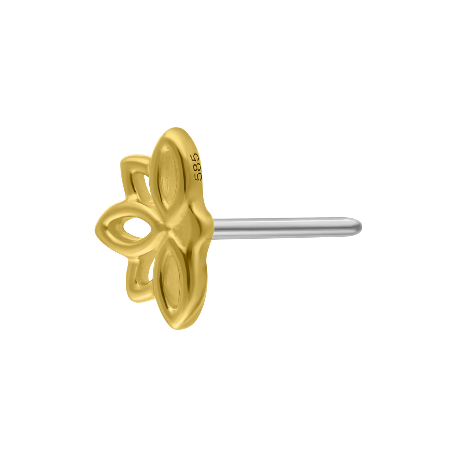 Embout Lotus en or, Push Fit, sur fond blanc