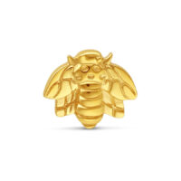 Embout d'Abeille en Or 14K pour Piercings Embout d'abeille en or 585 avec des détails fins sur fond blanc