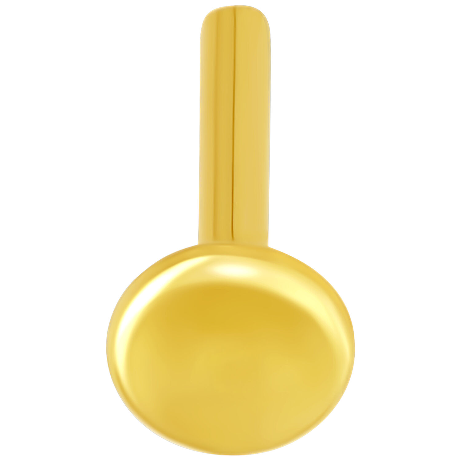 Labret en or 14K à filetage interne Labret en or 14K brillant sur fond blanc