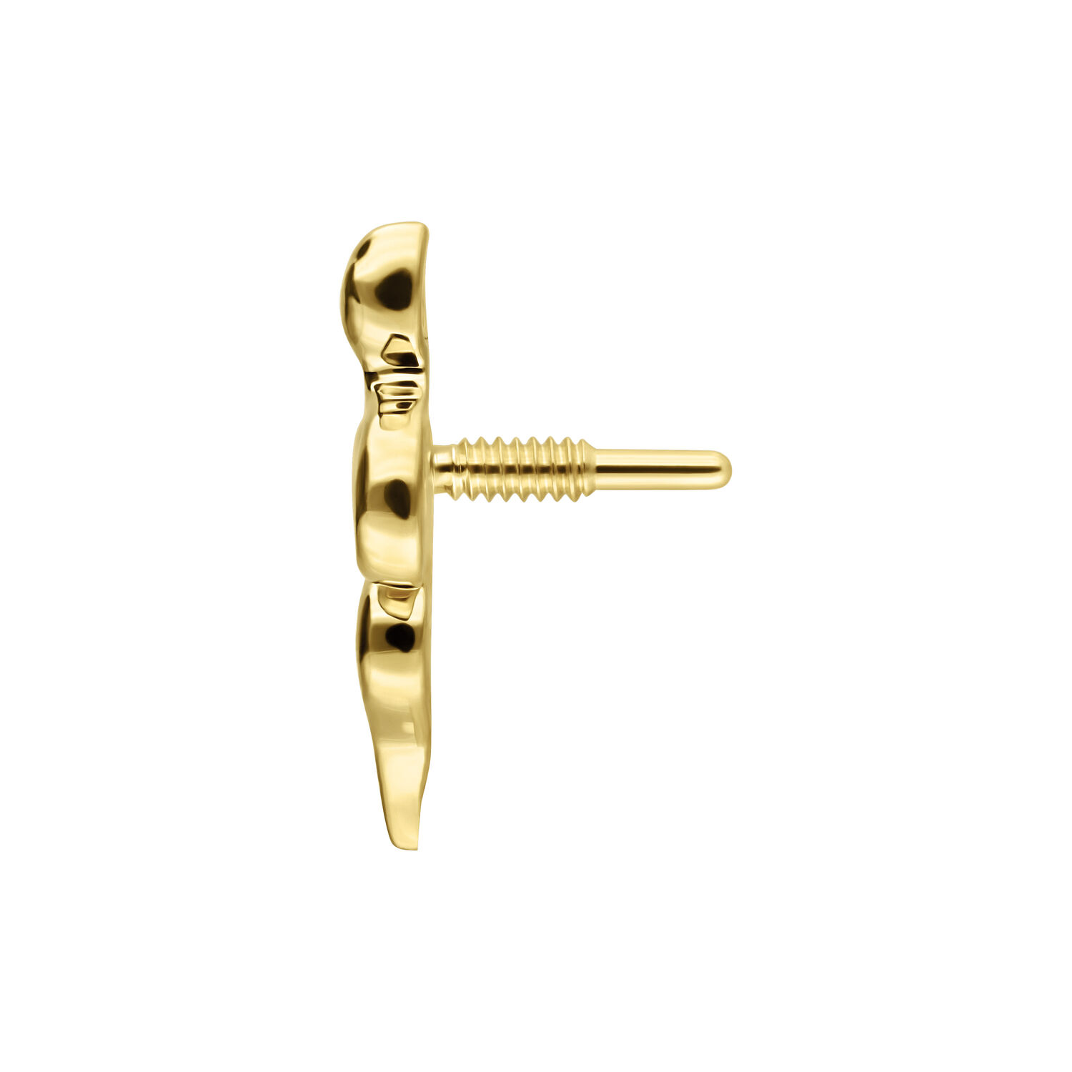 14K Perfect Fit Snake Embout en Or Embout Snake Perfect Fit en or 14K avec filetage interne sur fond blanc