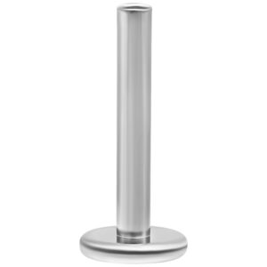 Labret en titane argenté avec base plate sur fond blanc