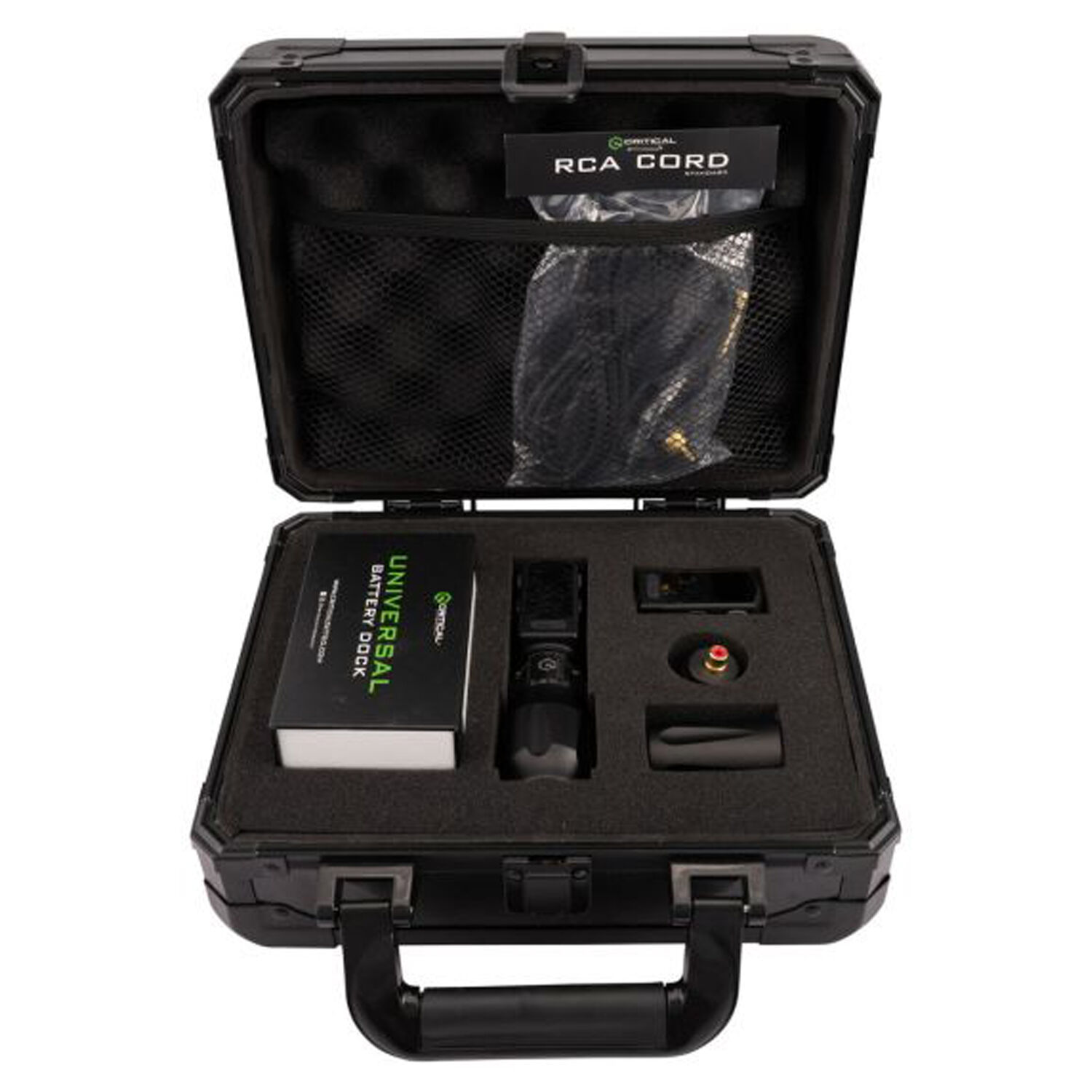 Critical Torque 3.5 Set dans une valise noire Set Critical Torque 3.5 noir dans une valise ouverte avec accessoires