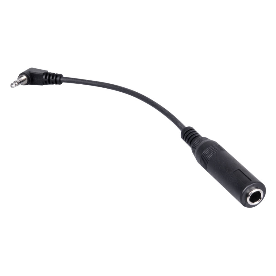 HAWK câble adaptateur 3.5mm vers 6.3mm, noir Câble adaptateur noir avec prise 3.5mm et prise 6.3mm sur fond blanc