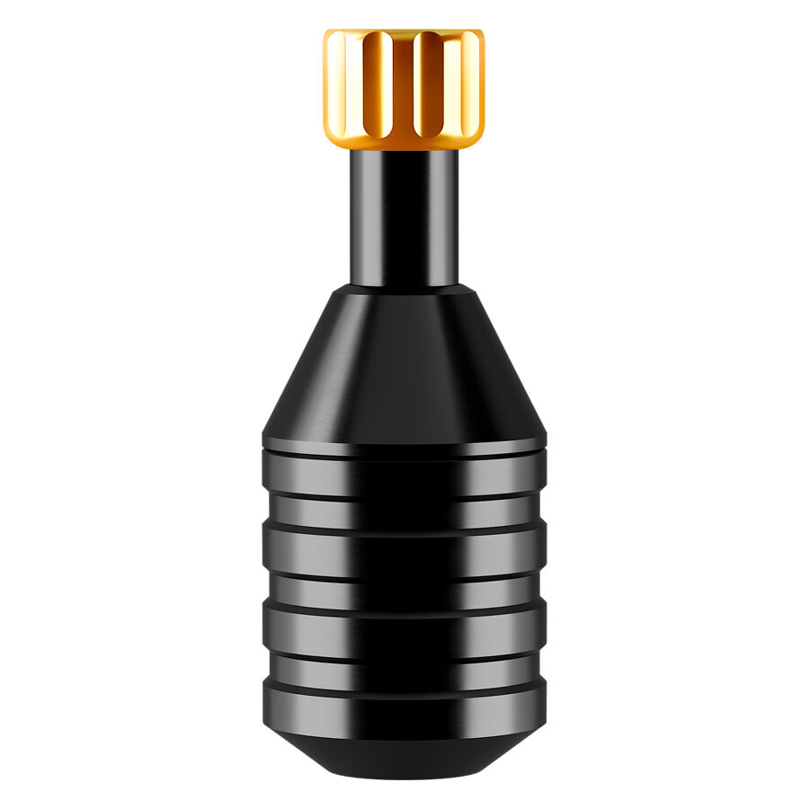 Grip Sol Noir L de Wildcat Grip Sol Noir L avec bouchon jaune sur fond blanc
